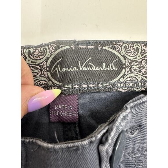 Gloria Vanderbilt Womens Pants Size 14 Missy Short Blue Kahki Dress Pants - Picture 3 of 11